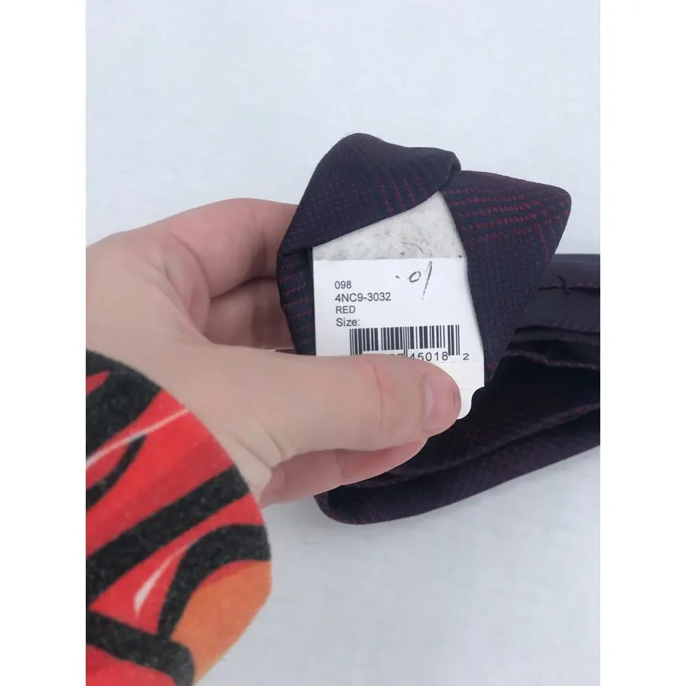 Nordstrom Kids Red/Navy Pattern Silk Tie One Size Necktie NEW youth